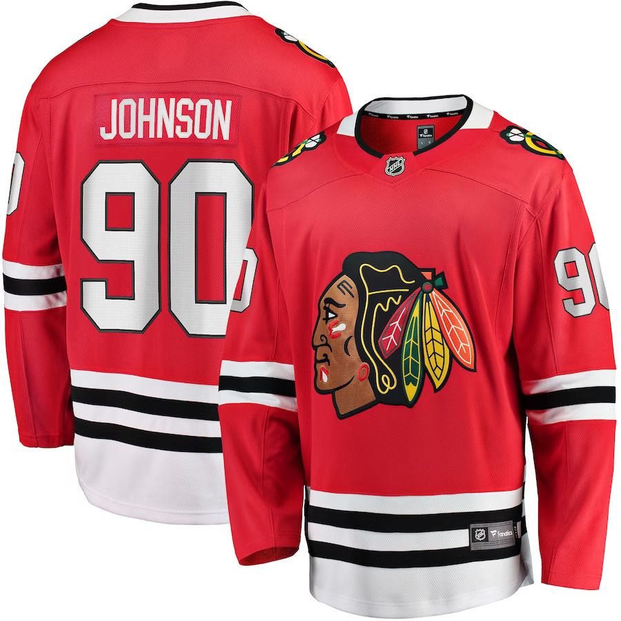 Men Chicago Blackhawks #90 Tyler Johnson Fanatics Branded Red Home Team Breakaway Player NHL Jersey